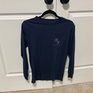 Southern Tide Navy Kids Long Sleeve Tee
